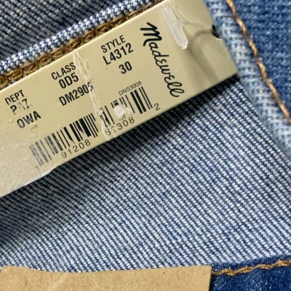 Madewell Jeans Womens 30 Slim Wide Leg Crop Button Fly Mid Wash Streetwear Denim - Picture 13 of 16